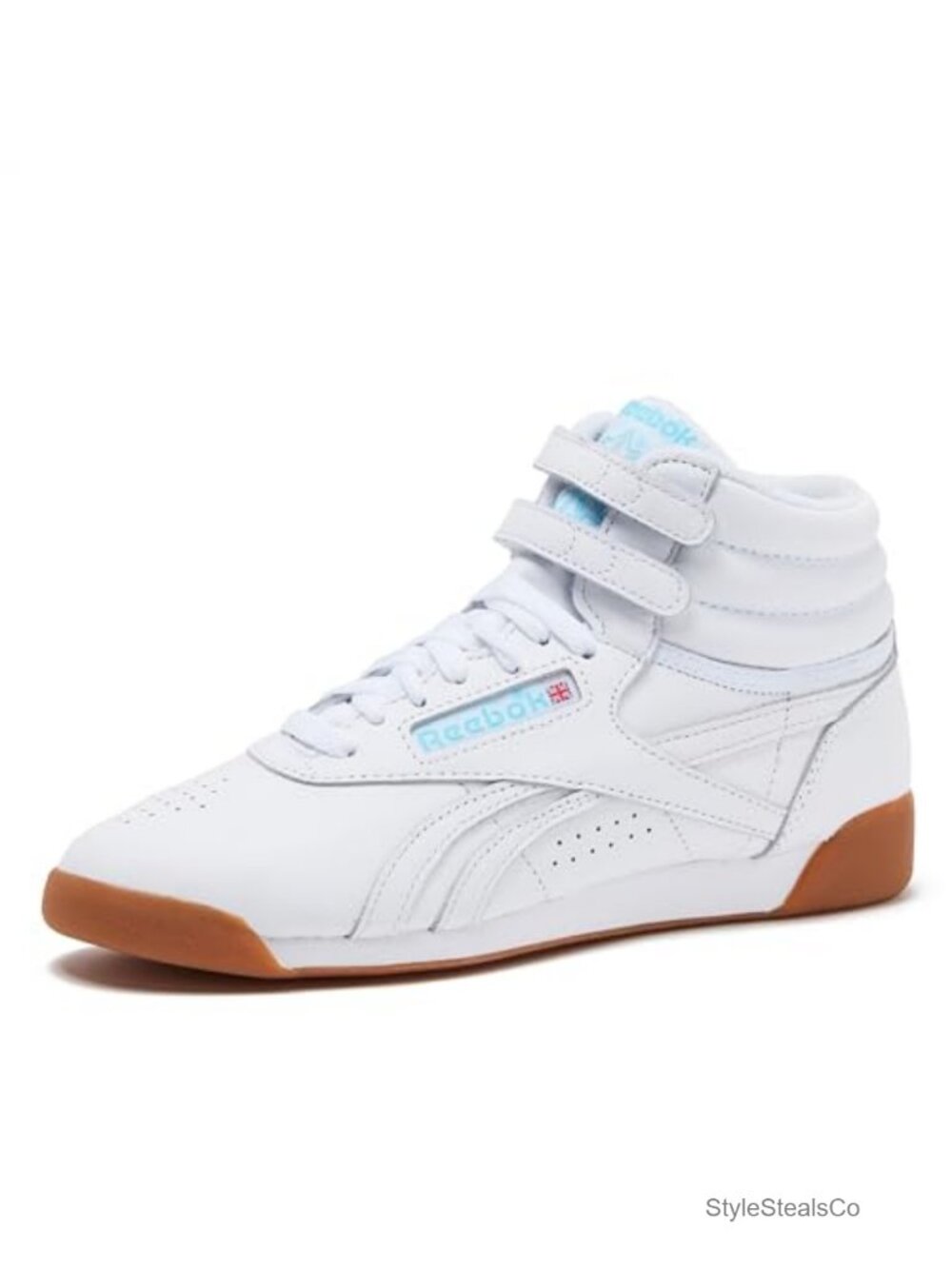 High Top Leather Sneakers with Ankle Straps Women's Athletic Shoes